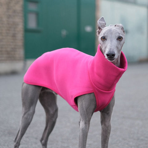 whippet jumper in pink cotton